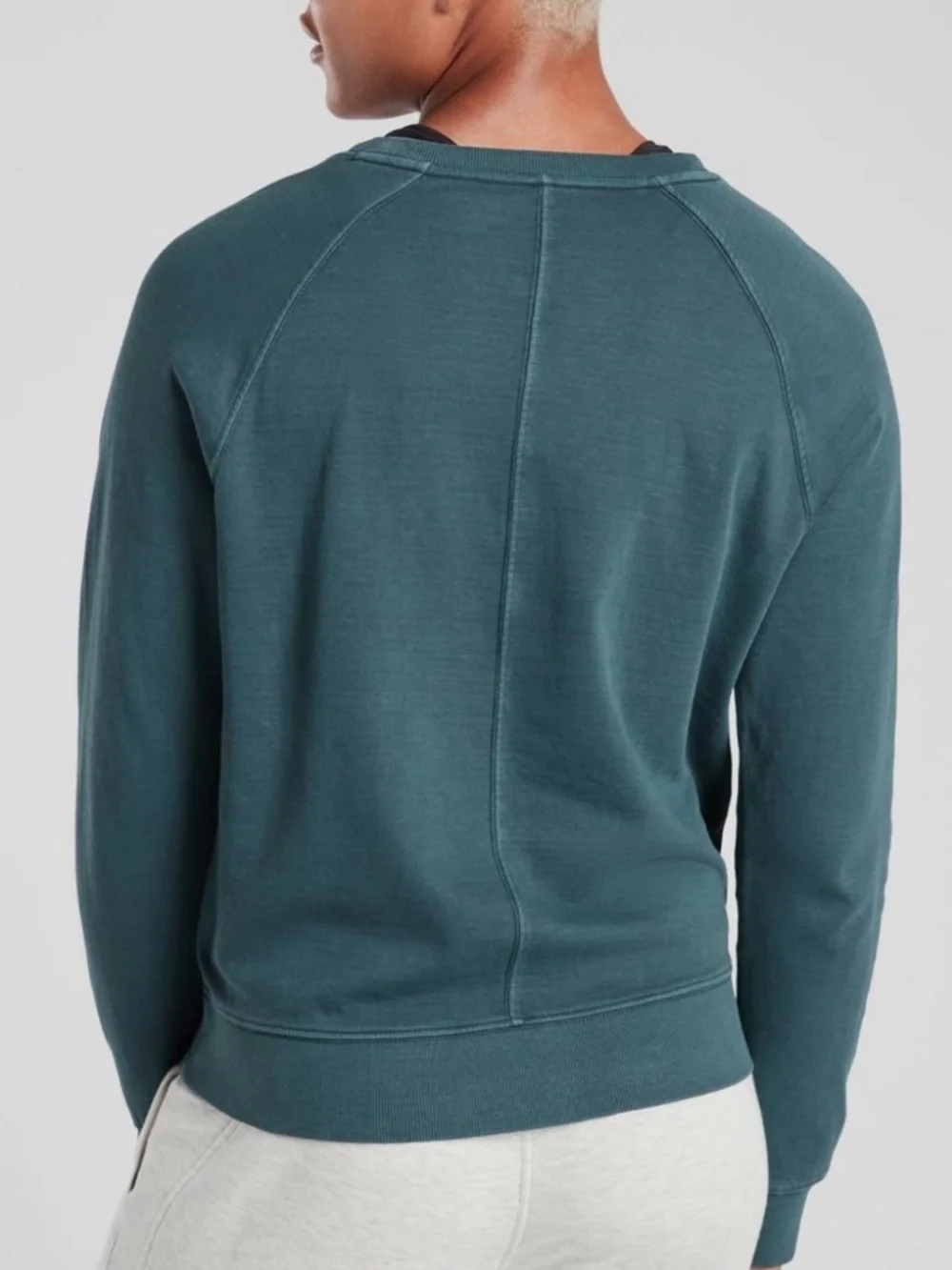 Athleta Women’s Oceanic Teal Long Sleeve Sundown Sweatshirt Size Medium